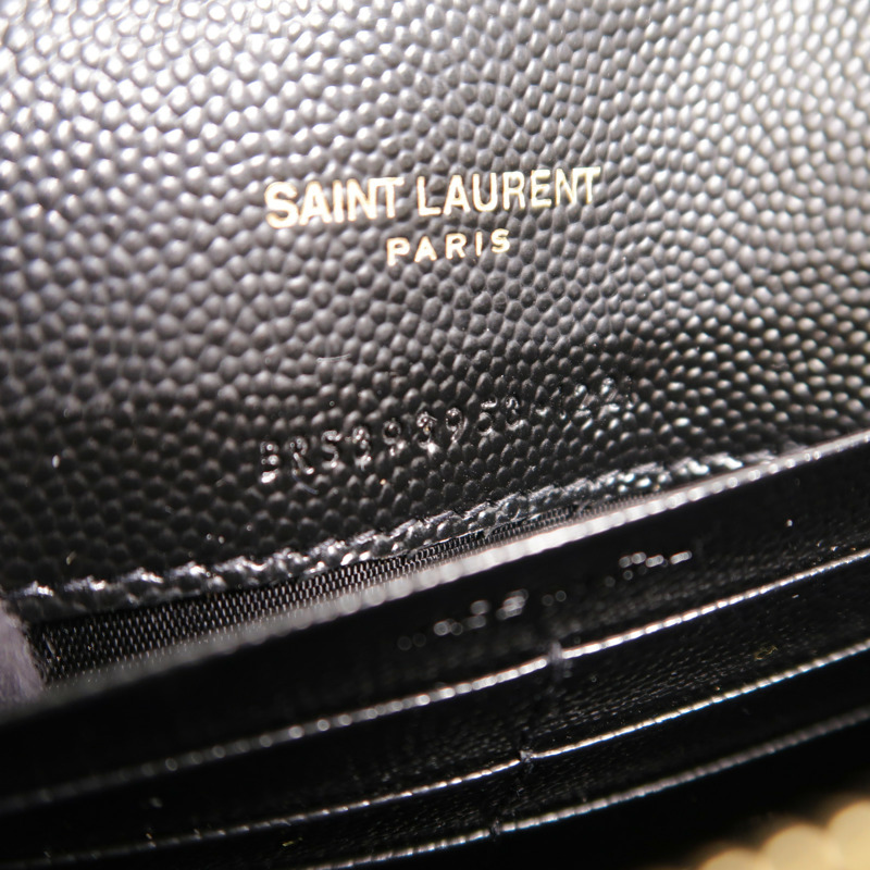 YVES SAINT LAURENT 牛皮皮革Cassandre Wallet On Chain鏈帶肩背袋-6