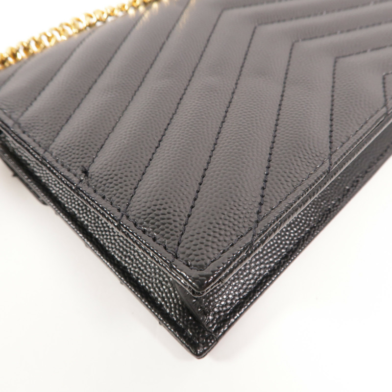 YVES SAINT LAURENT 牛皮皮革Cassandre Wallet On Chain鏈帶肩背袋-13