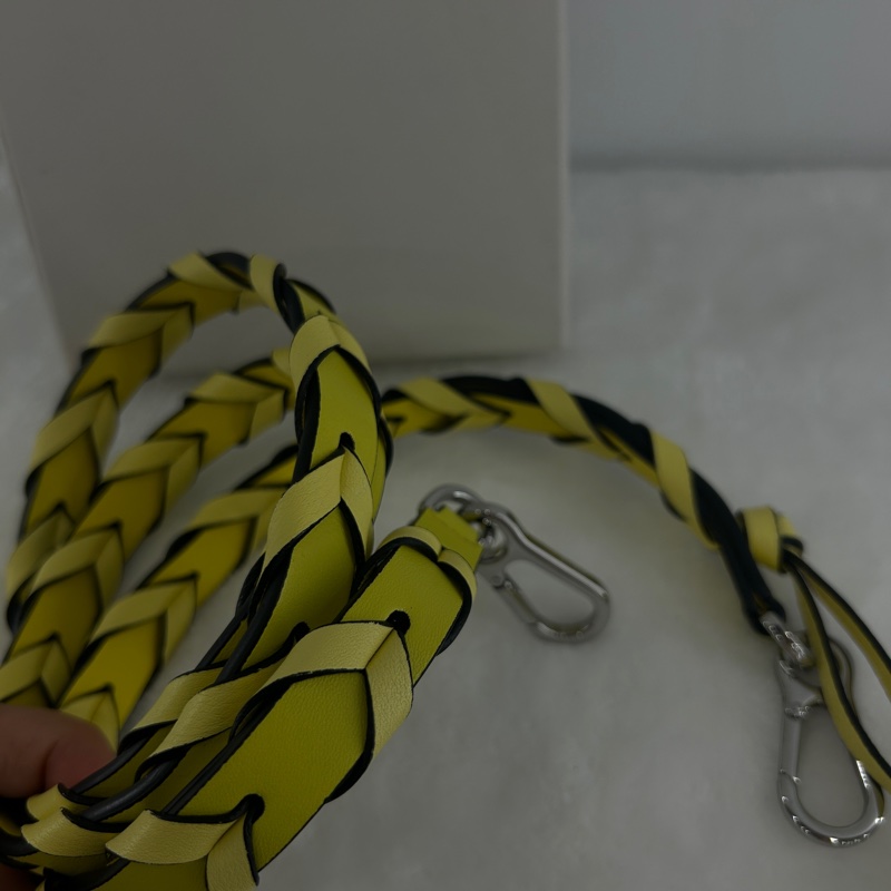 Loewe 全皮編織斜背帶-5
