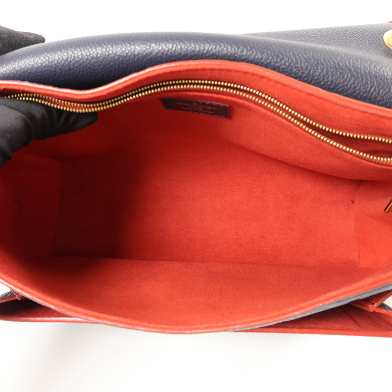 LOUIS VUITTON Monogram Empreinte Vavin PM肩背袋深藍色-4