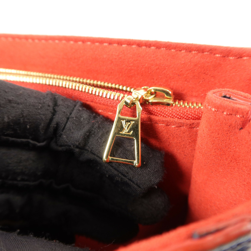 LOUIS VUITTON Monogram Empreinte Vavin PM肩背袋深藍色-7