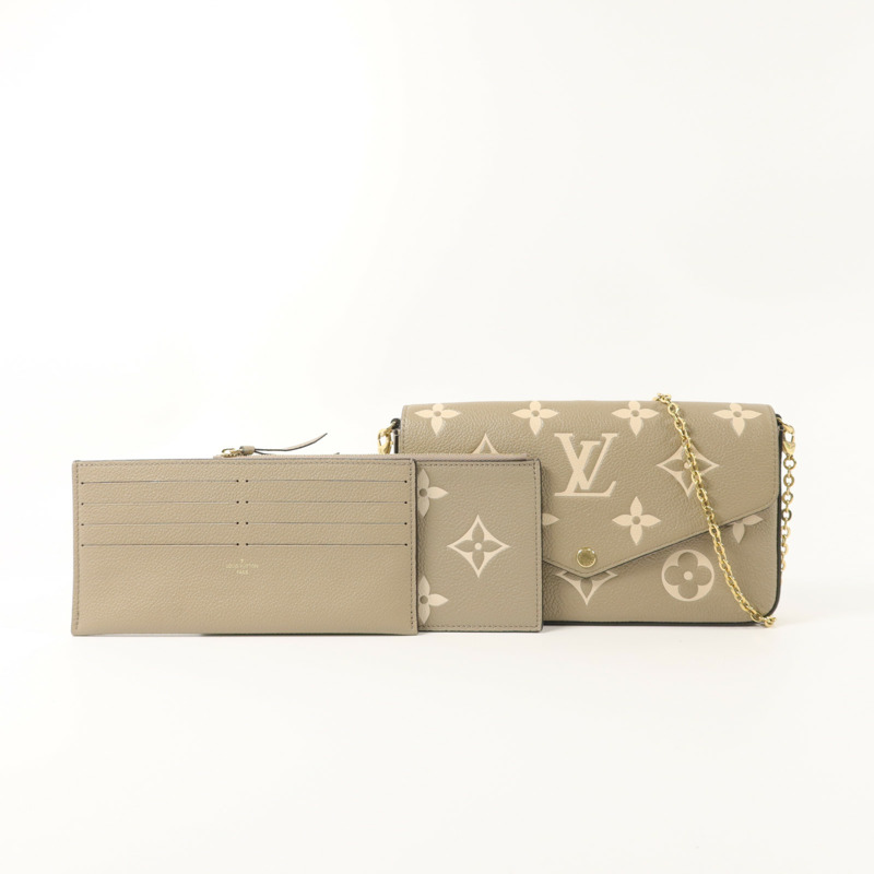 LOUIS VUITTON Monogram Empreinte Pochette Felicie鏈帶肩背袋-7