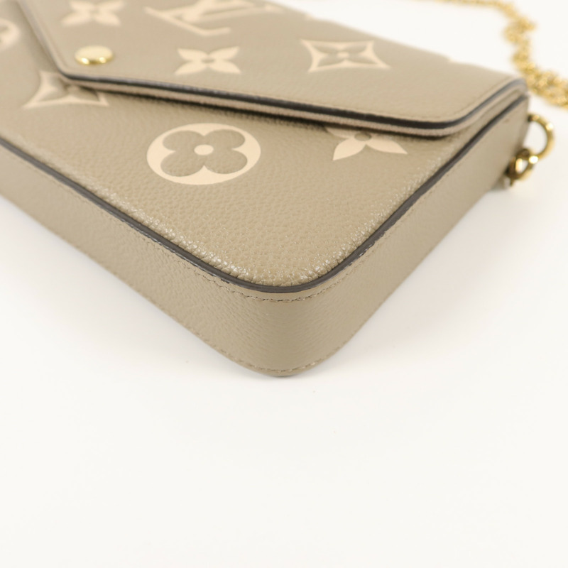 LOUIS VUITTON Monogram Empreinte Pochette Felicie鏈帶肩背袋-13