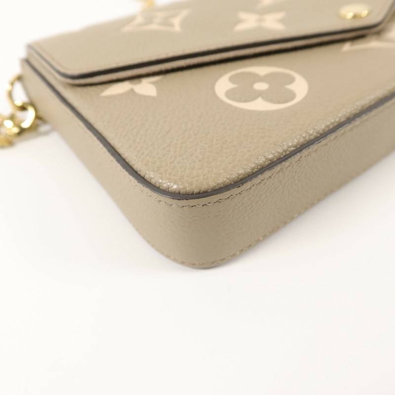 LOUIS VUITTON Monogram Empreinte Pochette Felicie鏈帶肩背袋-14