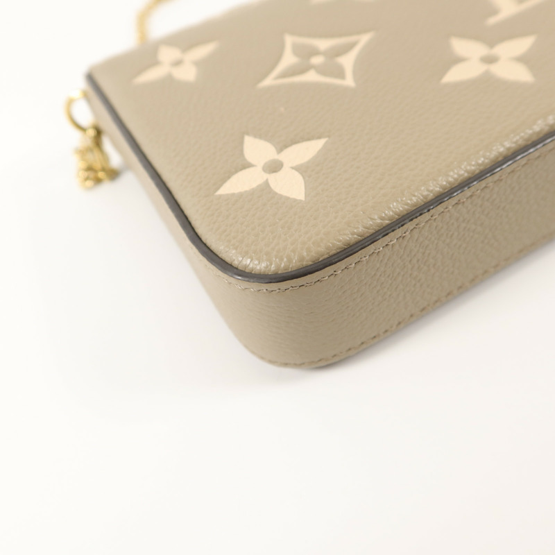 LOUIS VUITTON Monogram Empreinte Pochette Felicie鏈帶肩背袋-16