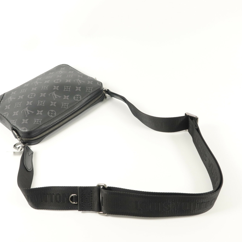 LOUIS VUITTON Monogram Eclipse Reverse Trio Messenger肩背袋-7