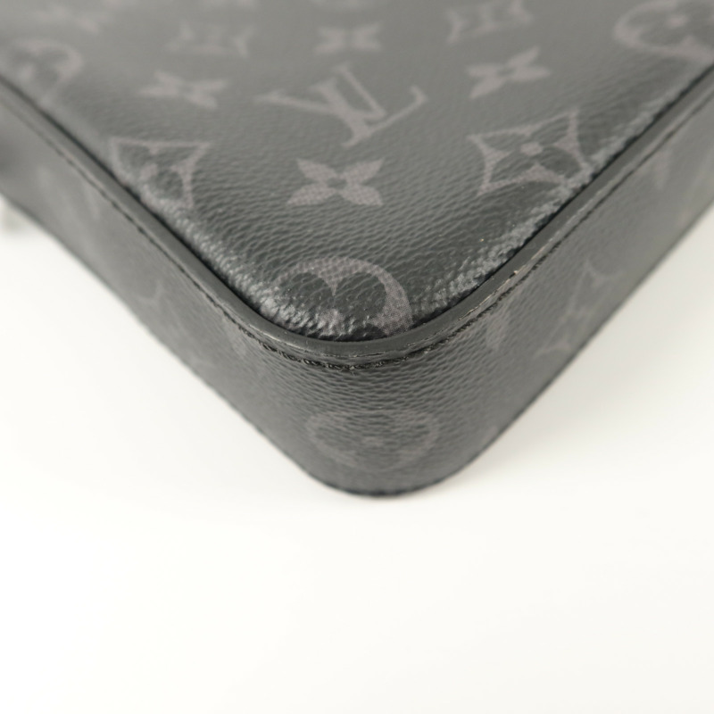 LOUIS VUITTON Monogram Eclipse Reverse Trio Messenger肩背袋-16