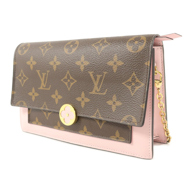 LOUIS VUITTON Monogram Flore Chain Wallet鏈帶肩背袋-2