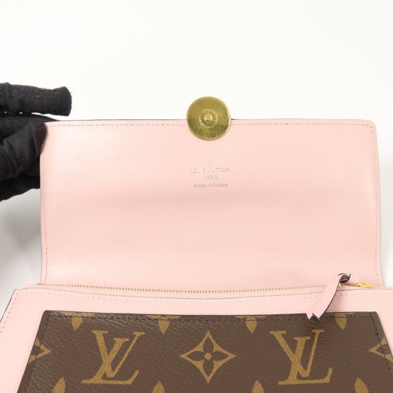 LOUIS VUITTON Monogram Flore Chain Wallet鏈帶肩背袋-11