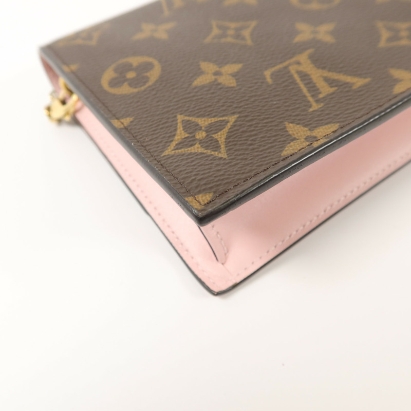 LOUIS VUITTON Monogram Flore Chain Wallet鏈帶肩背袋-15