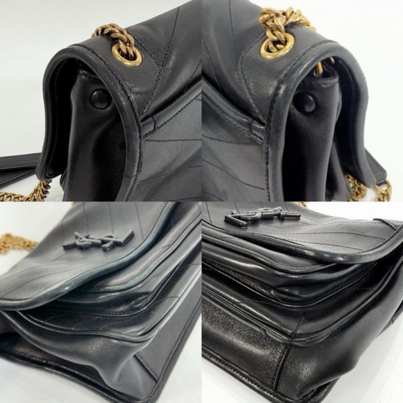 Saint Laurent Baby Niki 黑色金鏈肩背包-11
