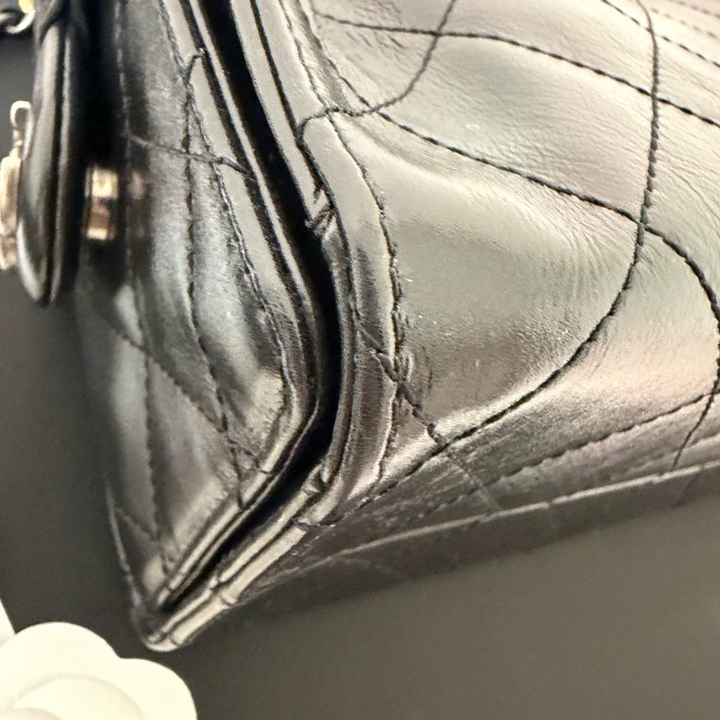 Chanel 25bag mini 迷你 油蠟皮-7