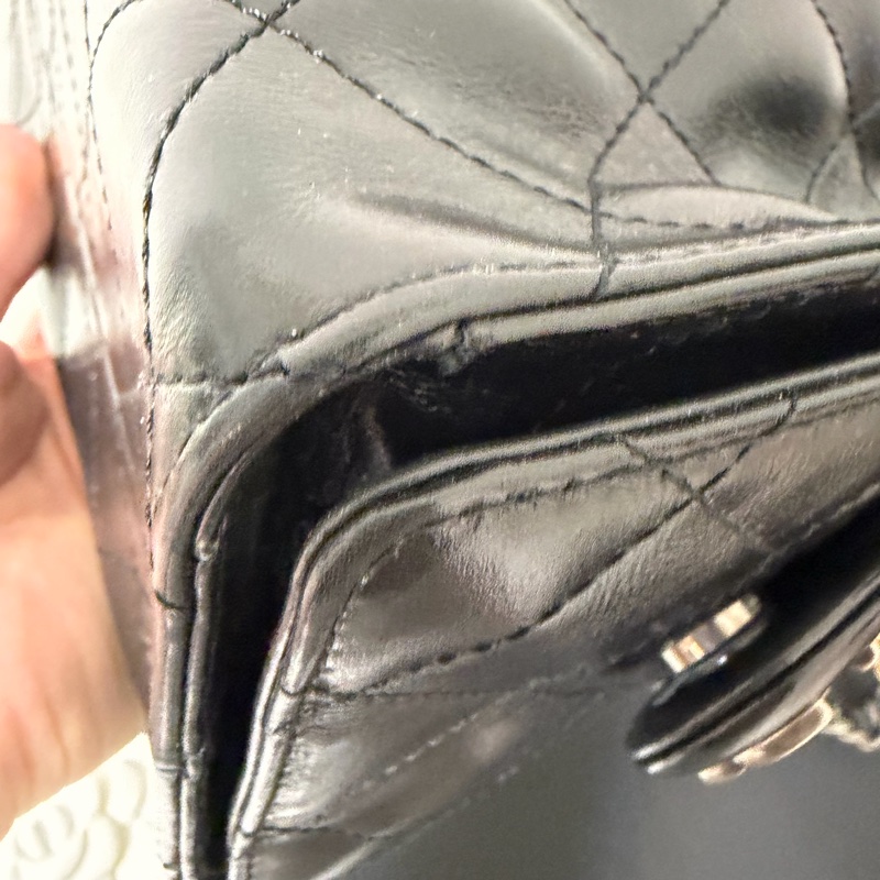 Chanel 25bag mini 迷你 油蠟皮-9