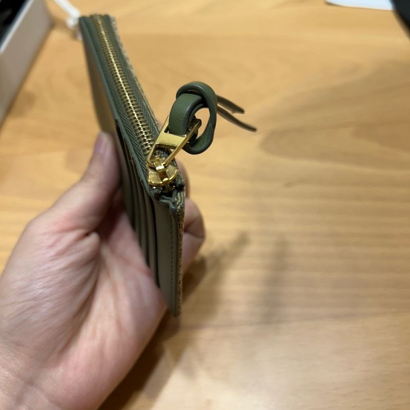 LOEWE 經典緹花 ANAGRAM 零錢拉鏈卡包 原價12000 酪梨綠-8