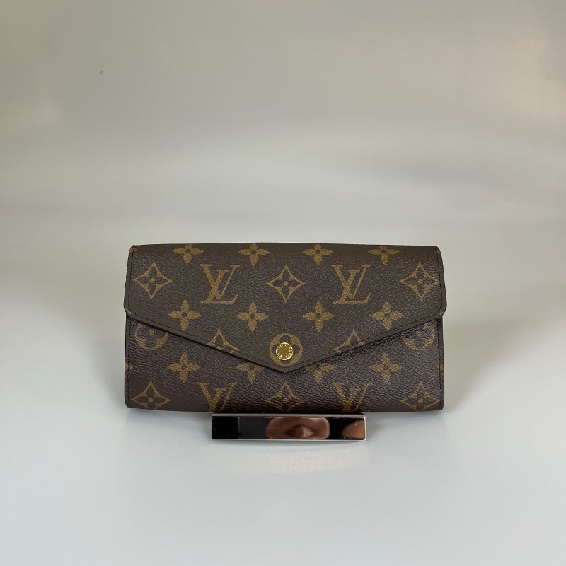 LV M60531/晶片款 咖老花信封長夾-0