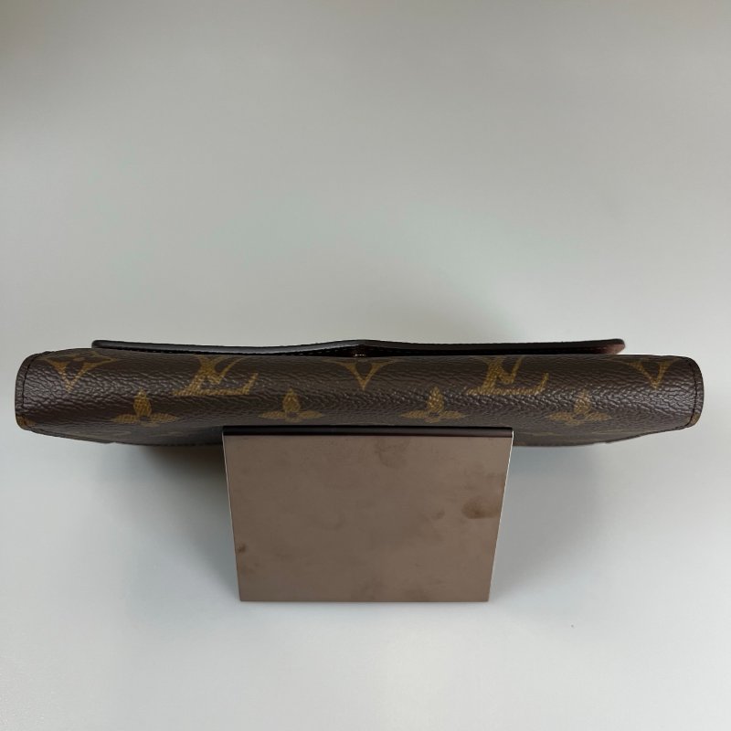 LV M60531/晶片款 咖老花信封長夾-5