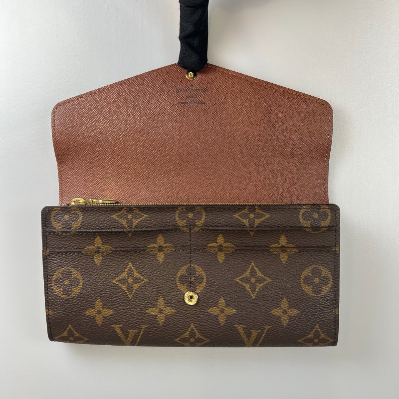 LV M60531/晶片款 咖老花信封長夾-6