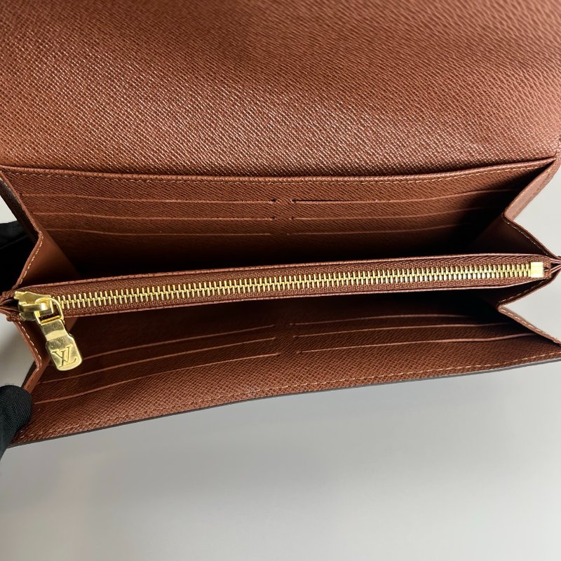 LV M60531/晶片款 咖老花信封長夾-7