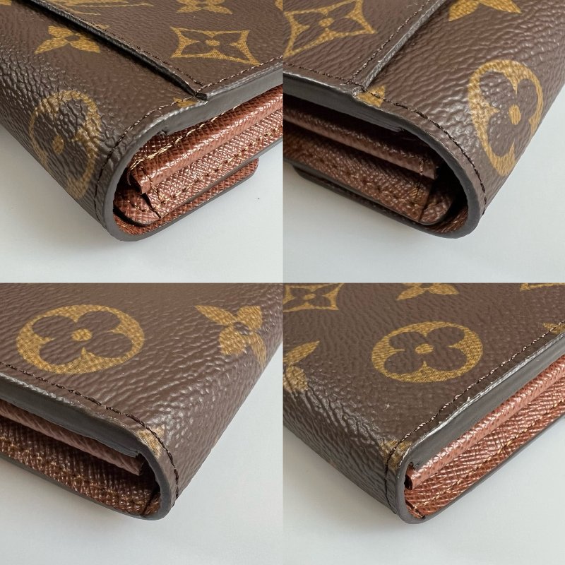 LV M60531/晶片款 咖老花信封長夾-8