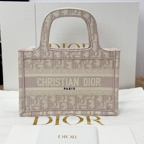 🌷粉嫩甜價！Dior 迪奧 Book Tote 老花托特 粉 mini