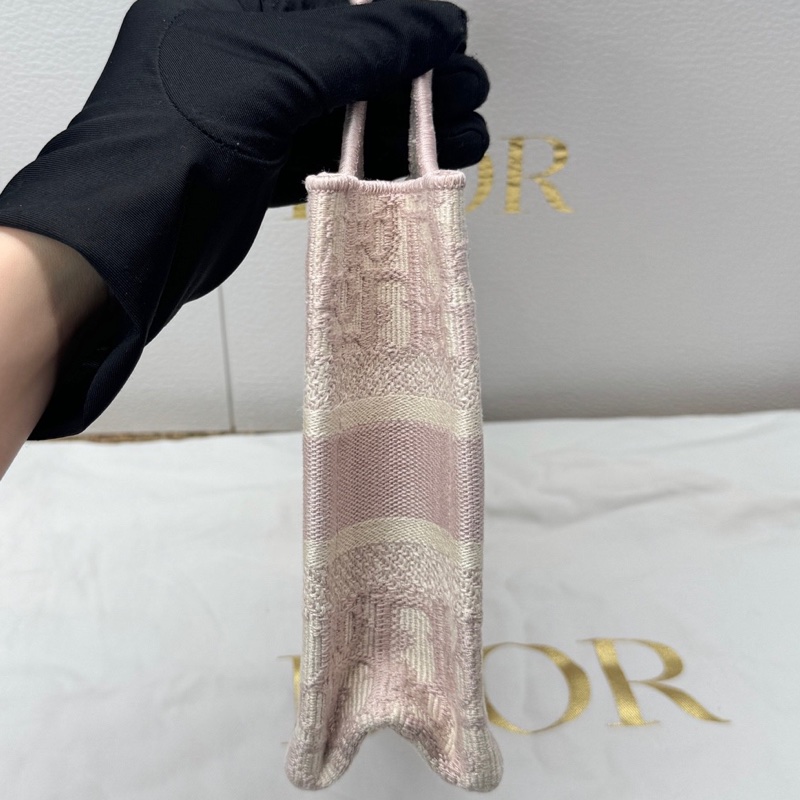 🌷粉嫩甜價！Dior 迪奧 Book Tote 老花托特 粉 mini-4