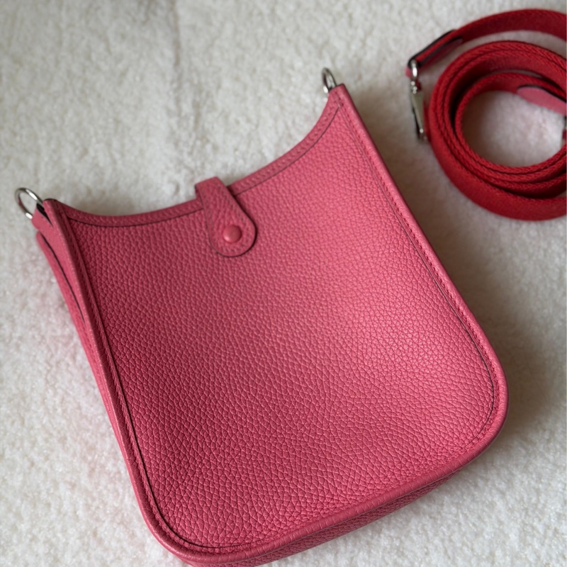 超低價🩷 Hermes 愛馬仕 Mini Evelyne 唇膏粉銀扣-4
