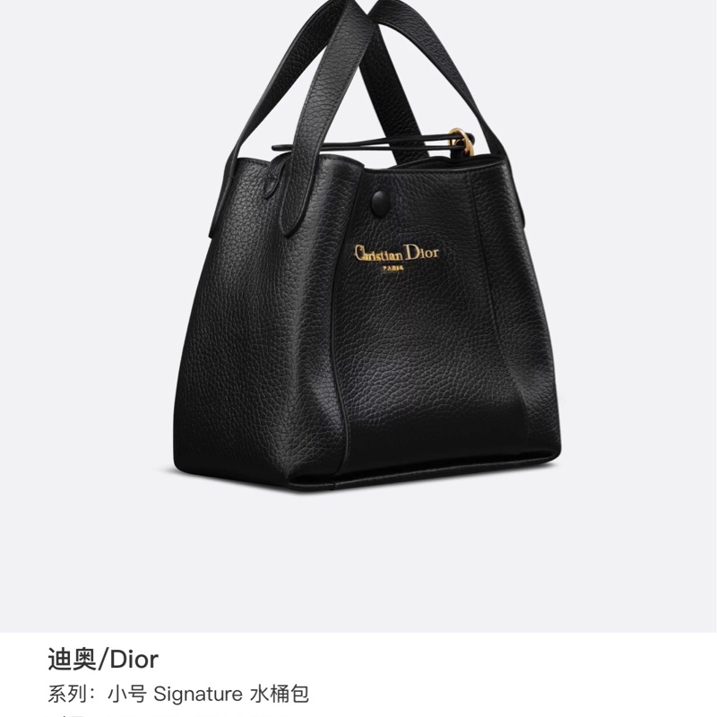 迪奧Dior 水桶包小號 未使用Signature 21 x 19 x 11-3