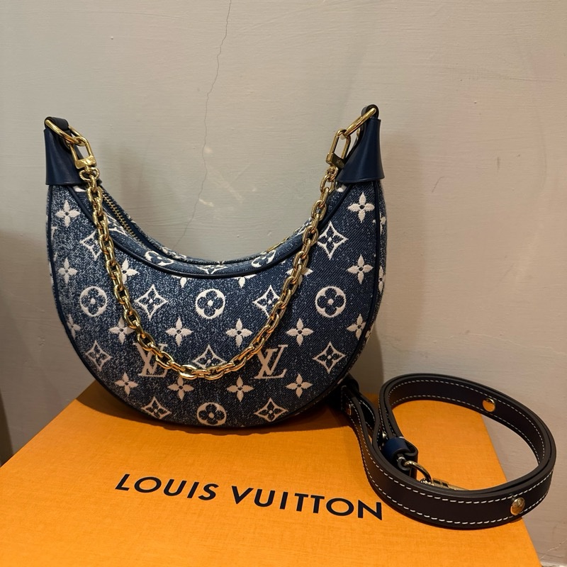 LV絕版品!牛仔月亮包-6