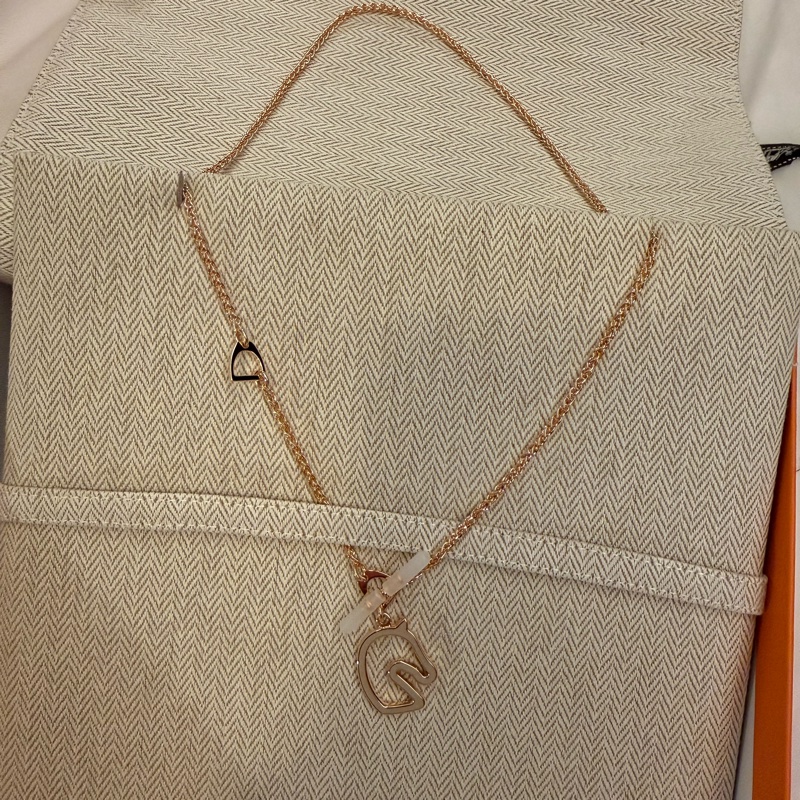 💖Hermes Tonnerre 馬頭項鍊💖 奶茶玫瑰金 全新-1