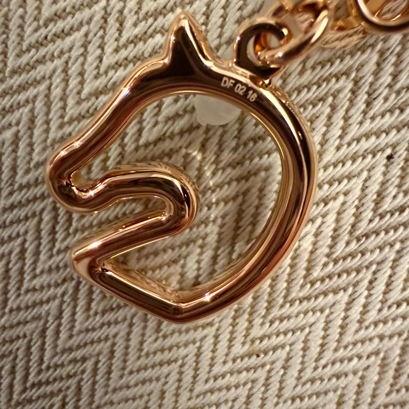 💖Hermes Tonnerre 馬頭項鍊💖 奶茶玫瑰金 全新-3