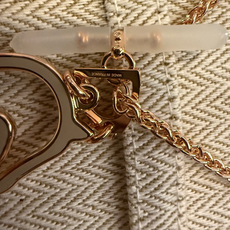 💖Hermes Tonnerre 馬頭項鍊💖 奶茶玫瑰金 全新-5