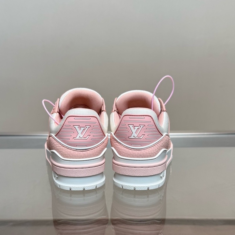 Louis Vuitton LV TRAINER 新款荔枝皮白粉-5