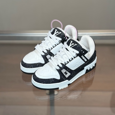 LOUIS VUITTON/路易威登 LV Trainer 黑白牛仔
