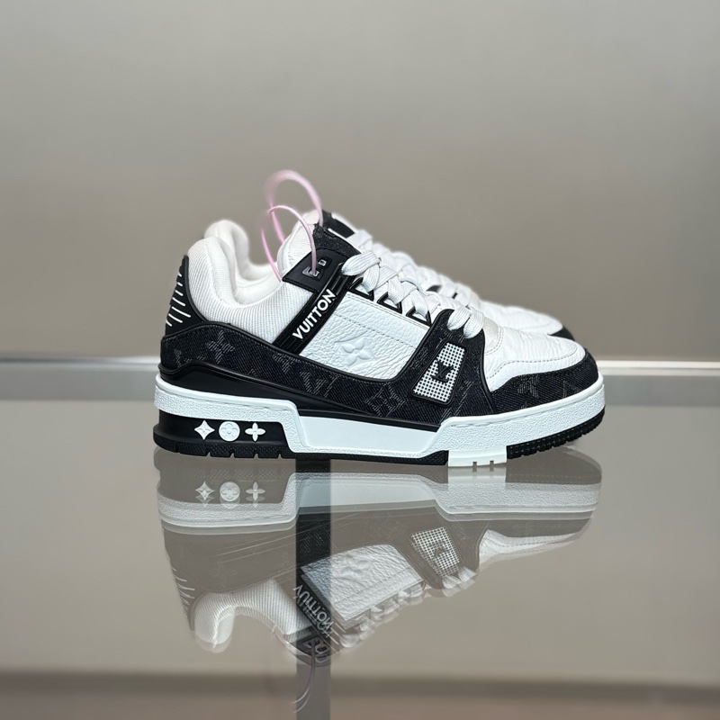 LOUIS VUITTON/路易威登 LV Trainer 黑白牛仔-2
