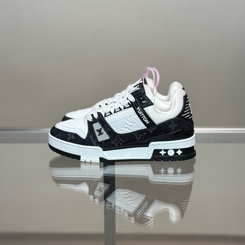 LOUIS VUITTON/路易威登 LV Trainer 黑白牛仔-4