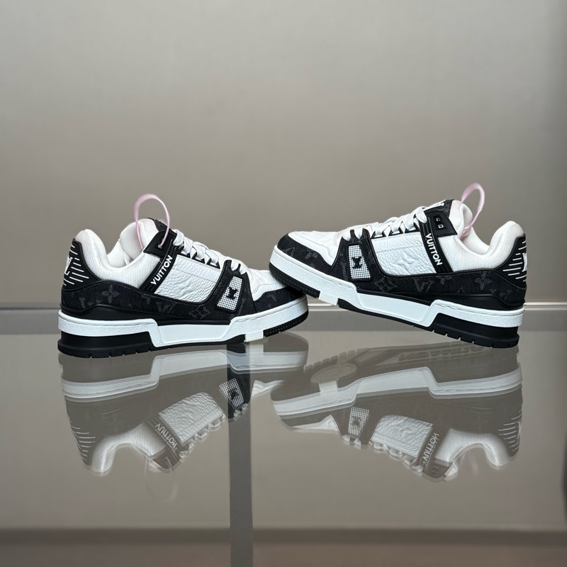 LOUIS VUITTON/路易威登 LV Trainer 黑白牛仔-5