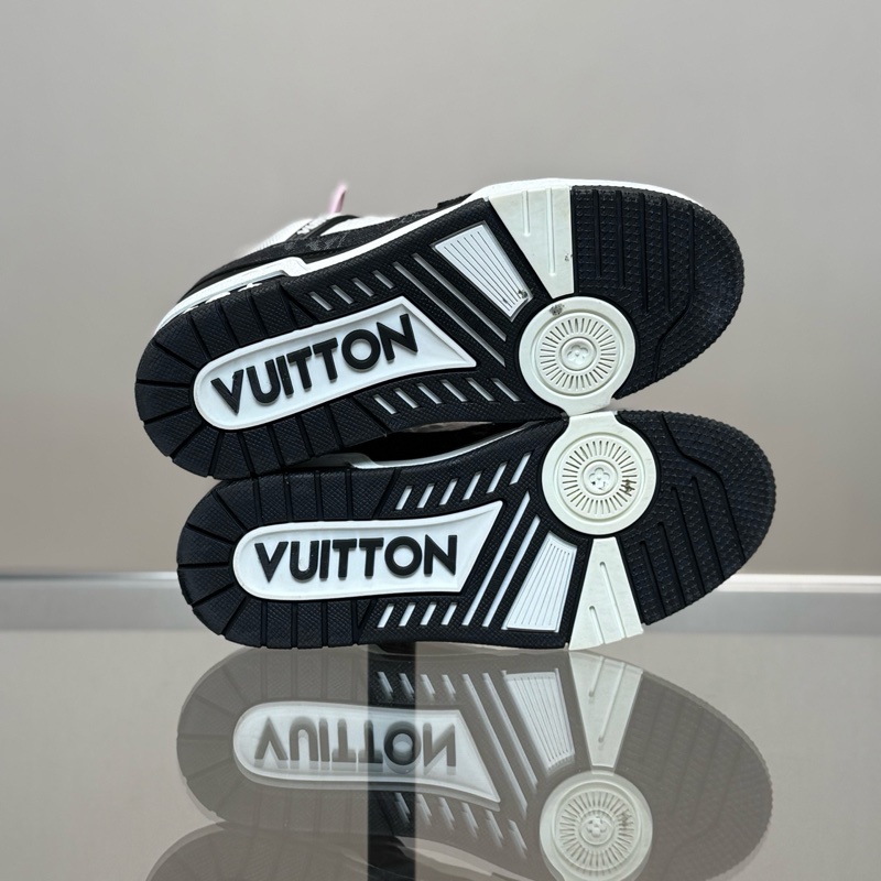 LOUIS VUITTON/路易威登 LV Trainer 黑白牛仔-6