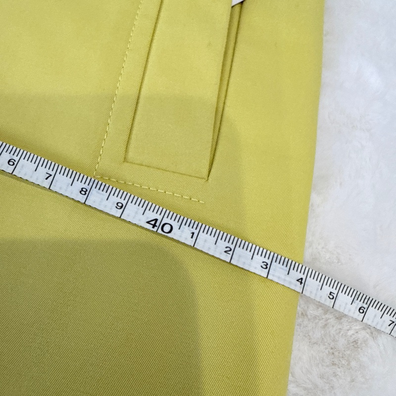 Hermes✨2025春夏小雞黃高腰短褲西裝褲 #32-9