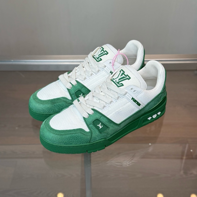 LOUIS VUITTON/路易威登 LV Trainer 新款白綠拼接板鞋 尺碼/UK9（43）-0