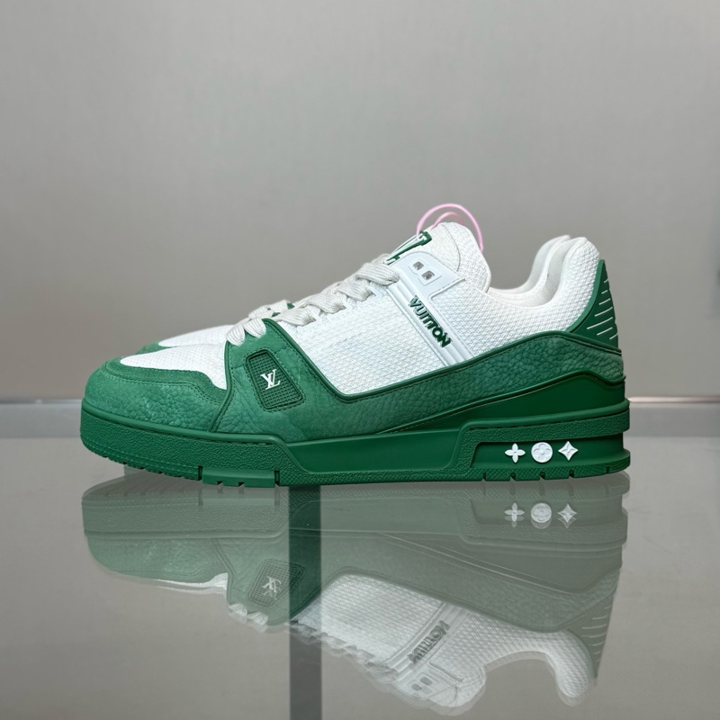 LOUIS VUITTON/路易威登 LV Trainer 新款白綠拼接板鞋 尺碼/UK9（43）-1