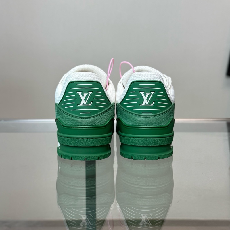 LOUIS VUITTON/路易威登 LV Trainer 新款白綠拼接板鞋 尺碼/UK9（43）-2