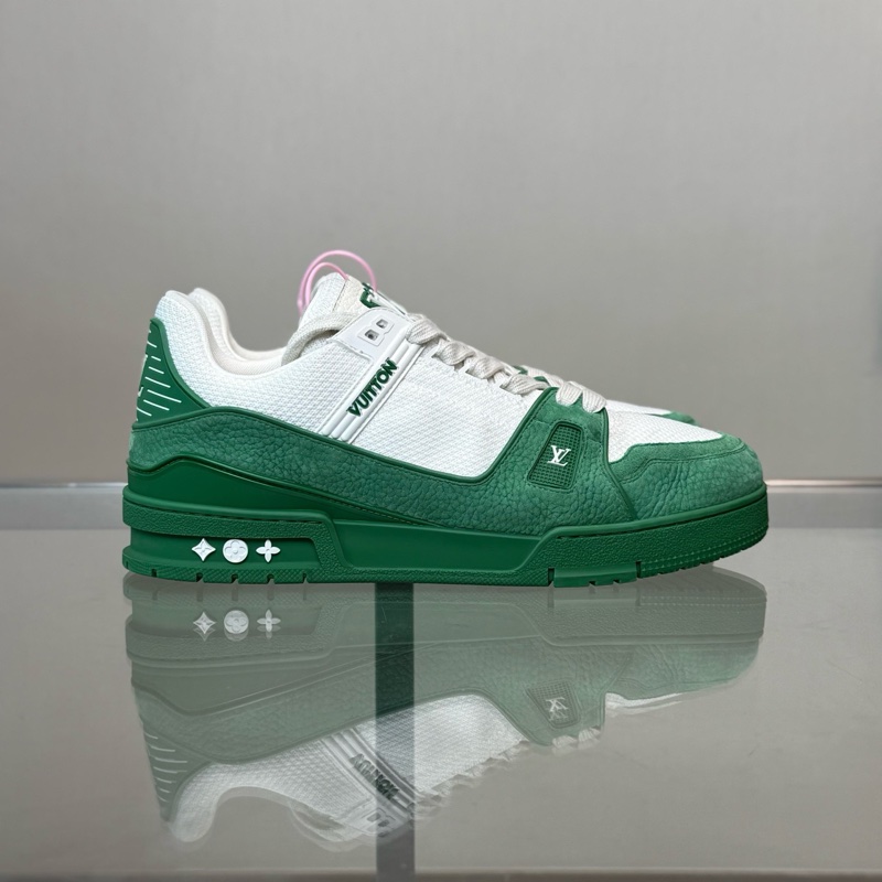 LOUIS VUITTON/路易威登 LV Trainer 新款白綠拼接板鞋 尺碼/UK9（43）-3