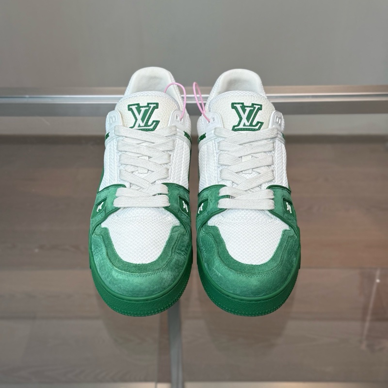 LOUIS VUITTON/路易威登 LV Trainer 新款白綠拼接板鞋 尺碼/UK9（43）-4