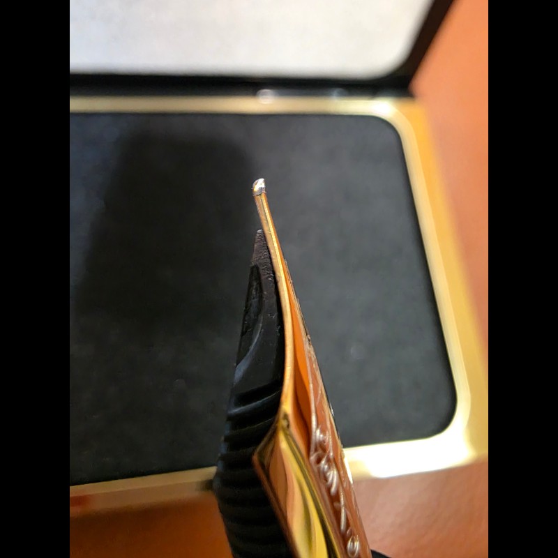真品 萬寶龍 MONTBLANC MEISTERSTUCK No149 4810 鋼筆 18K 筆尖 黑金 M尖 罕見90年代全套原始包裝-8