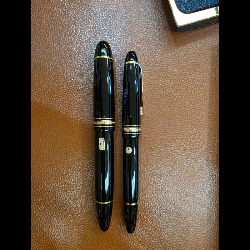 真品 萬寶龍 MONTBLANC MEISTERSTUCK No149 4810 鋼筆 18K 筆尖 黑金 M尖 罕見90年代全套原始包裝-20