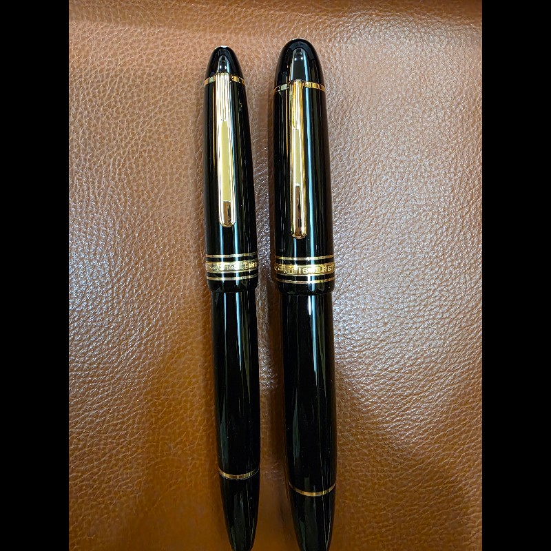 真品 萬寶龍 MONTBLANC MEISTERSTUCK No149 4810 鋼筆 18K 筆尖 黑金 M尖 罕見90年代全套原始包裝-21