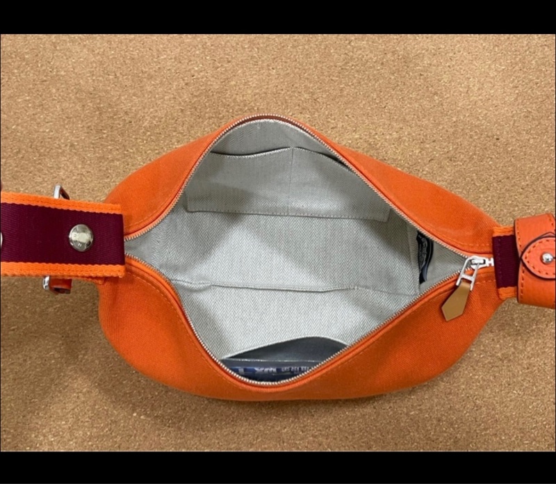 Hermès 愛馬仕 #肩背包 #飯盒包 #洗漱包 橙色-4