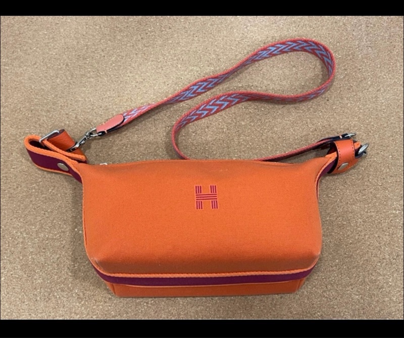 Hermès 愛馬仕 #肩背包 #飯盒包 #洗漱包 橙色-8