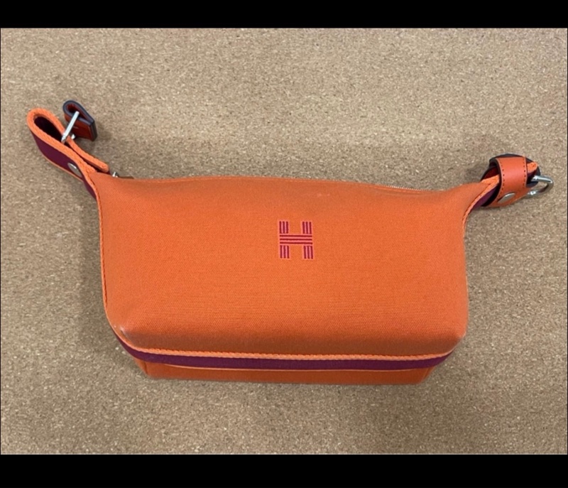 Hermès 愛馬仕 #肩背包 #飯盒包 #洗漱包 橙色-9
