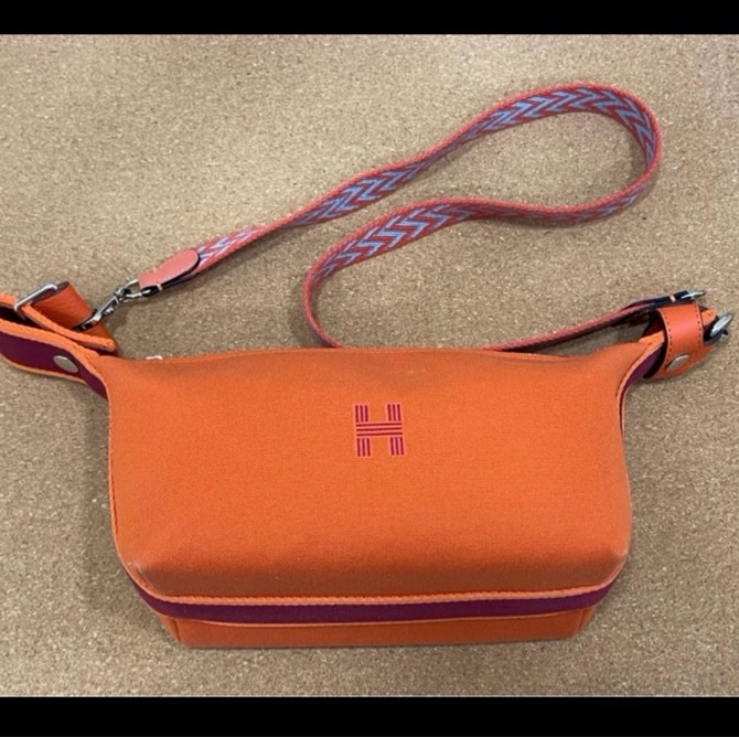 Hermès 愛馬仕 #肩背包 #飯盒包 #洗漱包 橙色-10